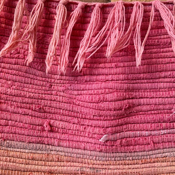 Bohemian Oranges & Pink Throw Rug. - Picture 5 of 6